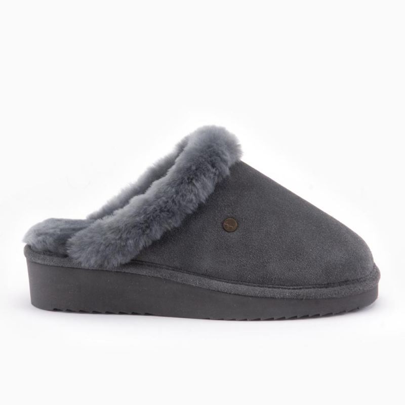 Warmbat Alice dames suède dark grey