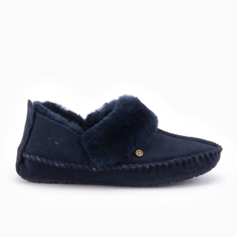 Warmbat Barrine dames suède dark navy