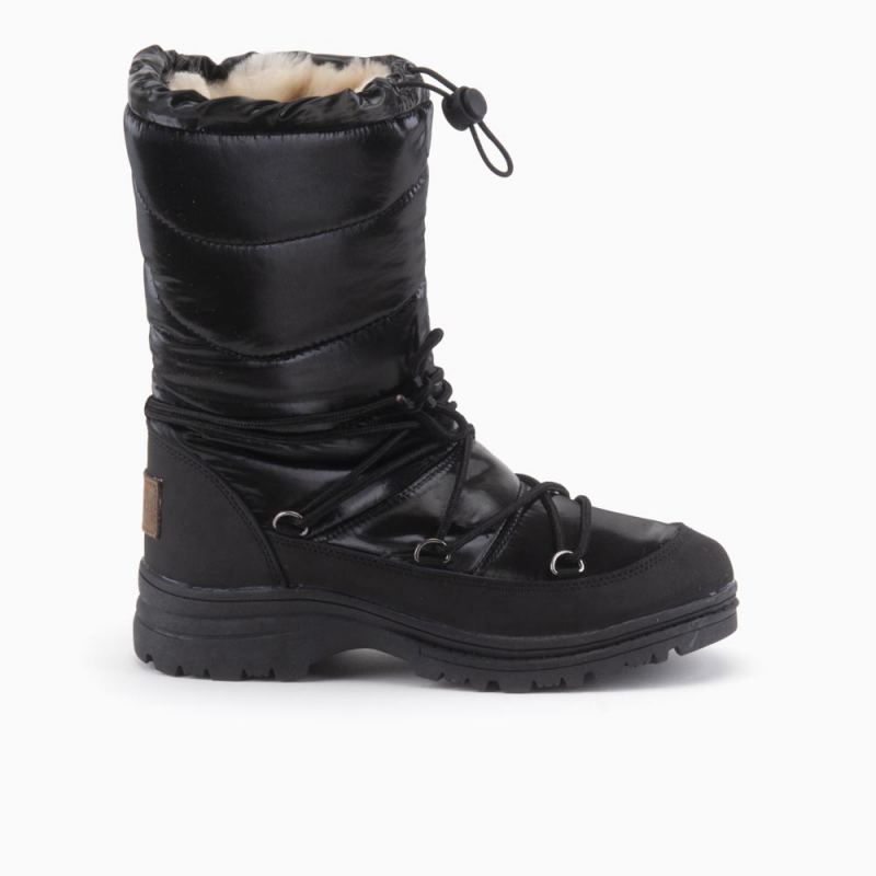 Warmbat Bunbury dames lace boot metallic black