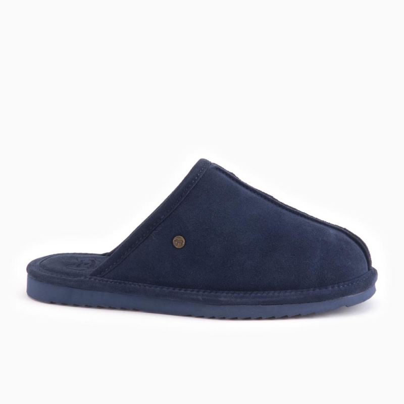 Warmbat Barron heren suède dark navy