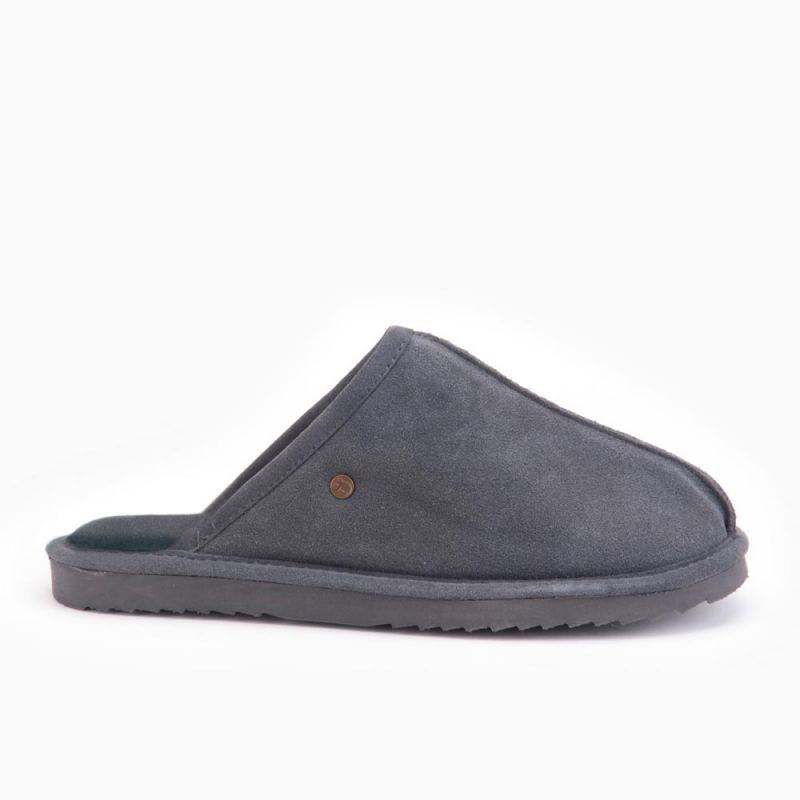 Warmbat Barron heren suède dark grey