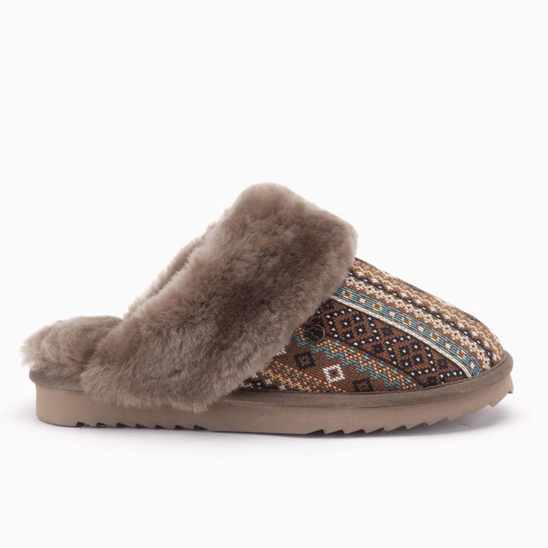 Warmbat Collie dames print woven mud