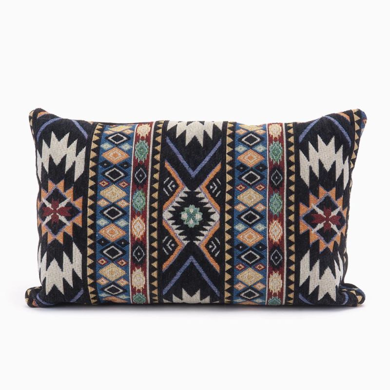 Warmbat Cushion woven print Black