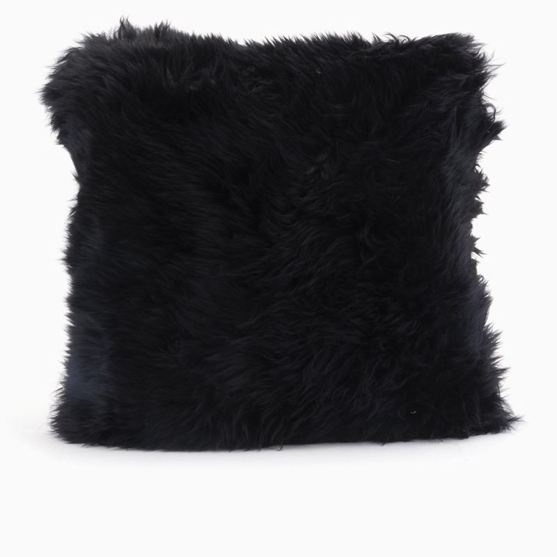 Warmbat Cushion mid long wool black