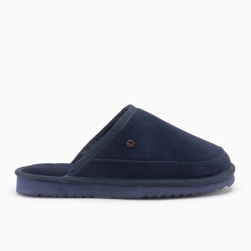 Warmbat Cowra heren suède dark navy
