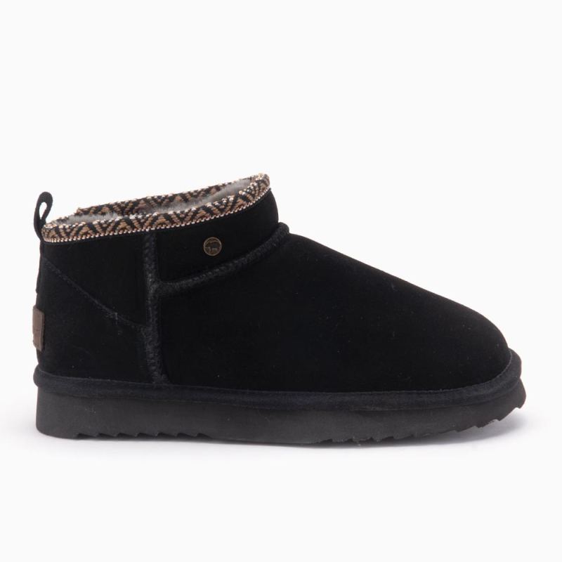 Warmbat Durack dames suède boot tape black