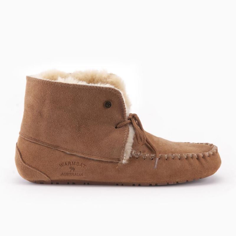 Warmbat Elm dames suede cognac