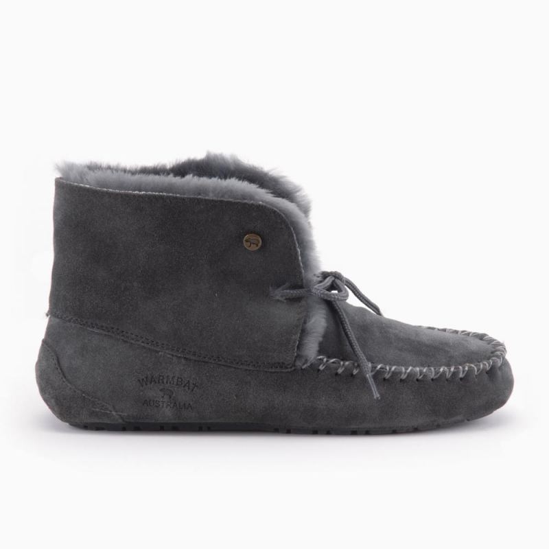 Warmbat Elm dames suède dark grey