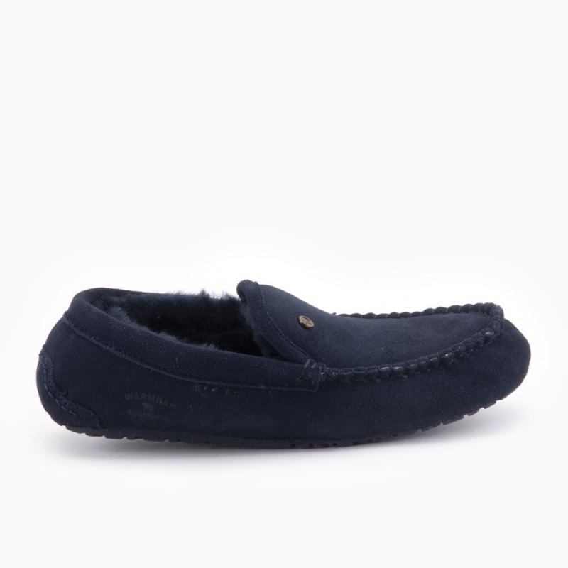 Warmbat Earlwood heren suède dark navy