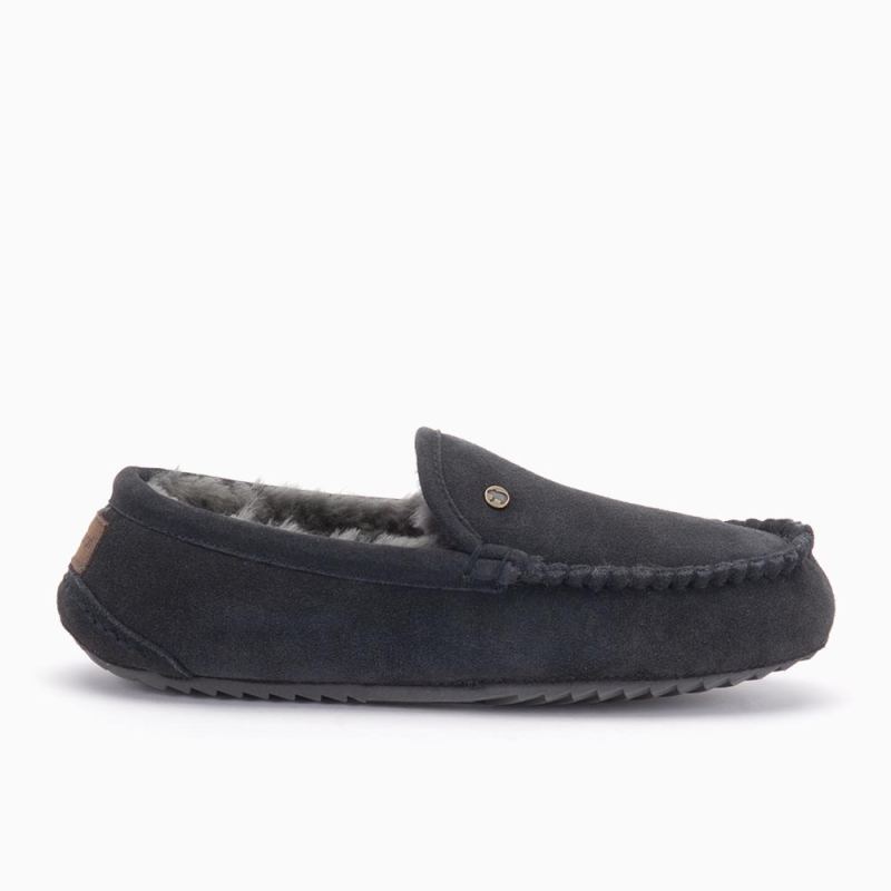 Warmbat Earlwood heren suède charcoal