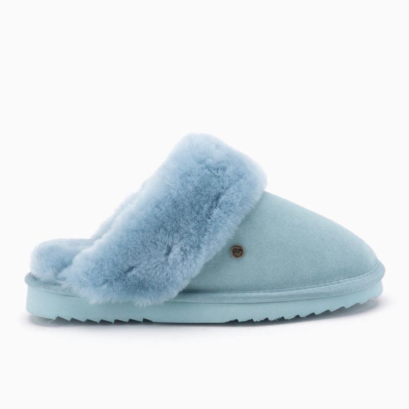 Warmbat Flurry dames suède Cameo Blue