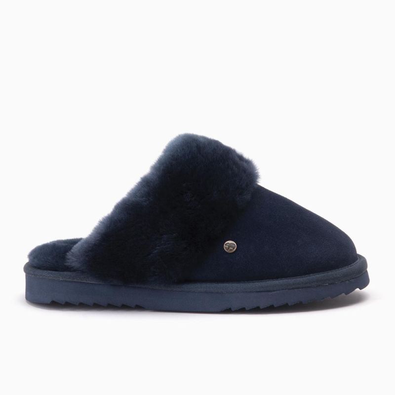 Warmbat Flurry dames suède dark navy