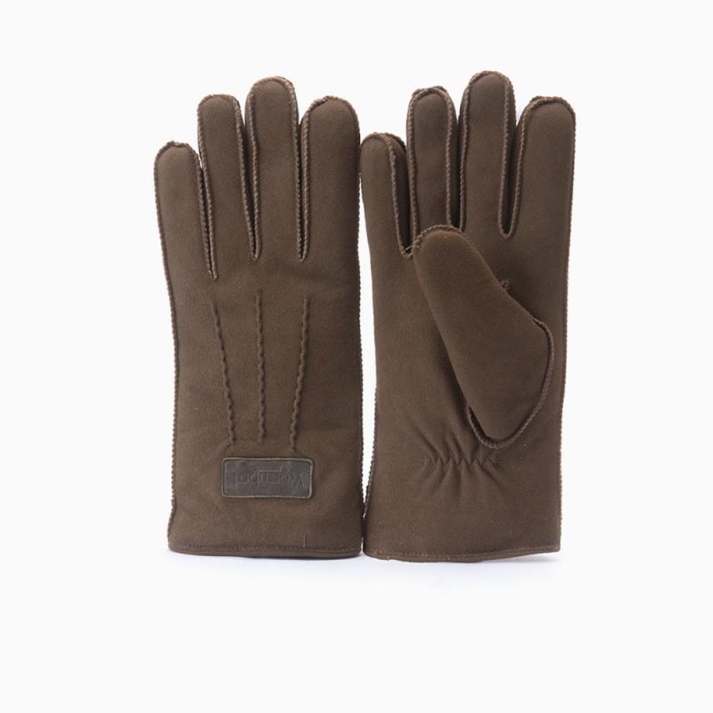 Warmbat handschoenen dames goat suède moss