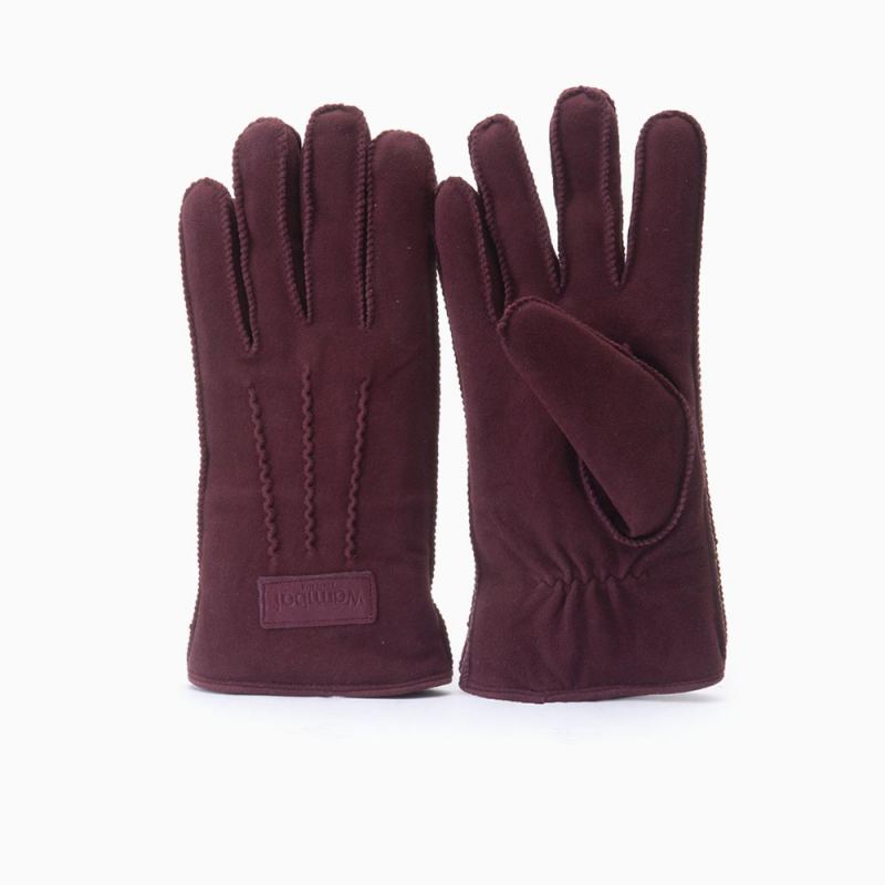 Warmbat handschoen dames goat suède port