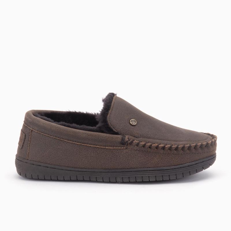 Warmbat Grizzly heren cracked leather Brown