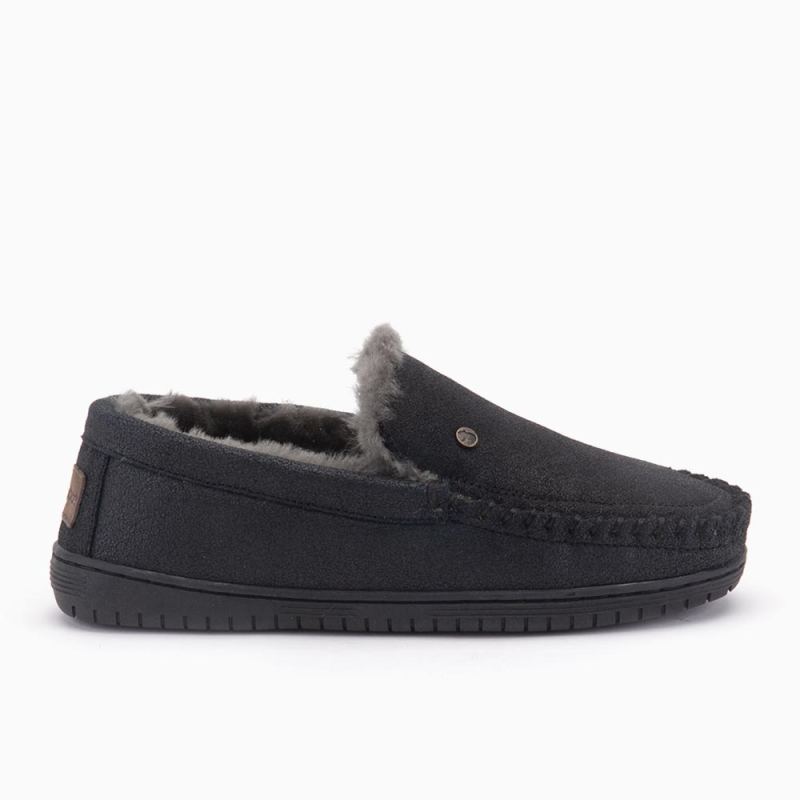 Warmbat Grizzly heren cracked leather black
