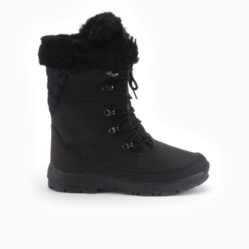 Warmbat Hotham dames leather outdoor boot black