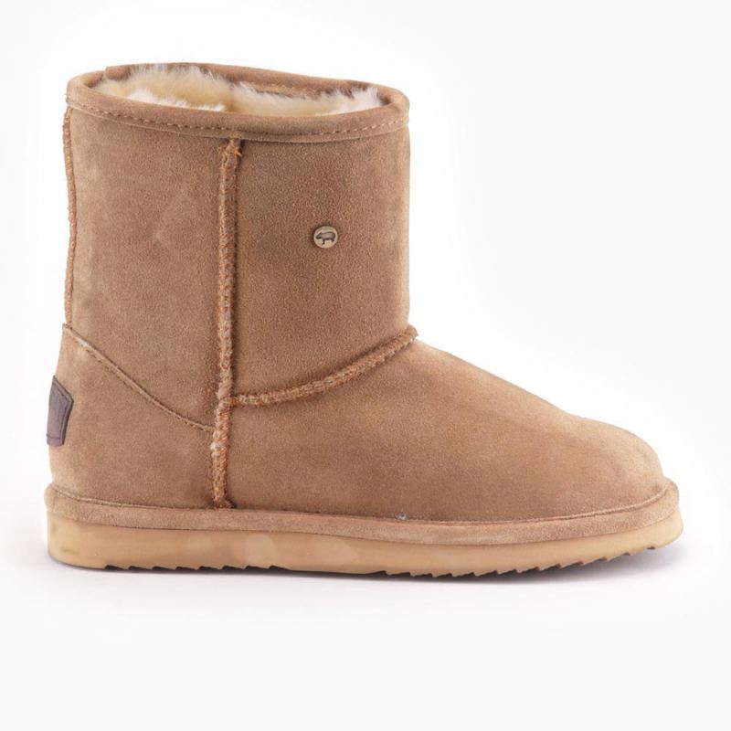 Warmbat Kangaroo dames suède boot camel