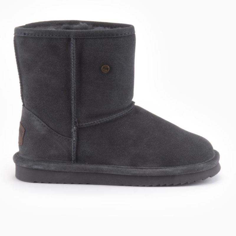 Warmbat Kangaroo dames suède boot dark grey