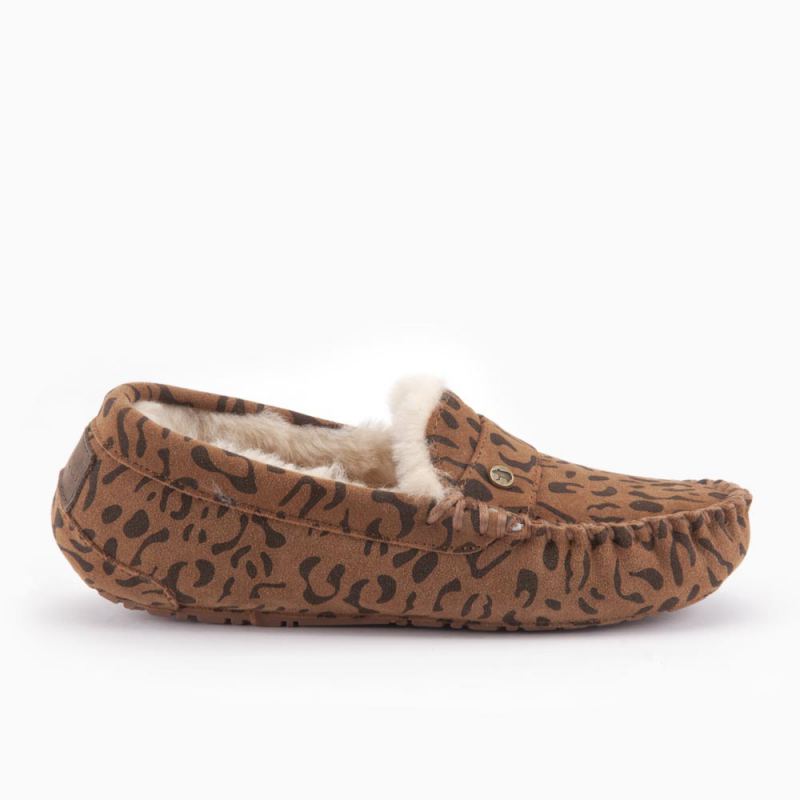 Warmbat Women Nowra Leopard Cognac