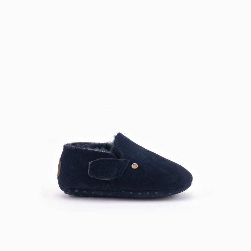Warmbat Paroo kinderen suède dark navy