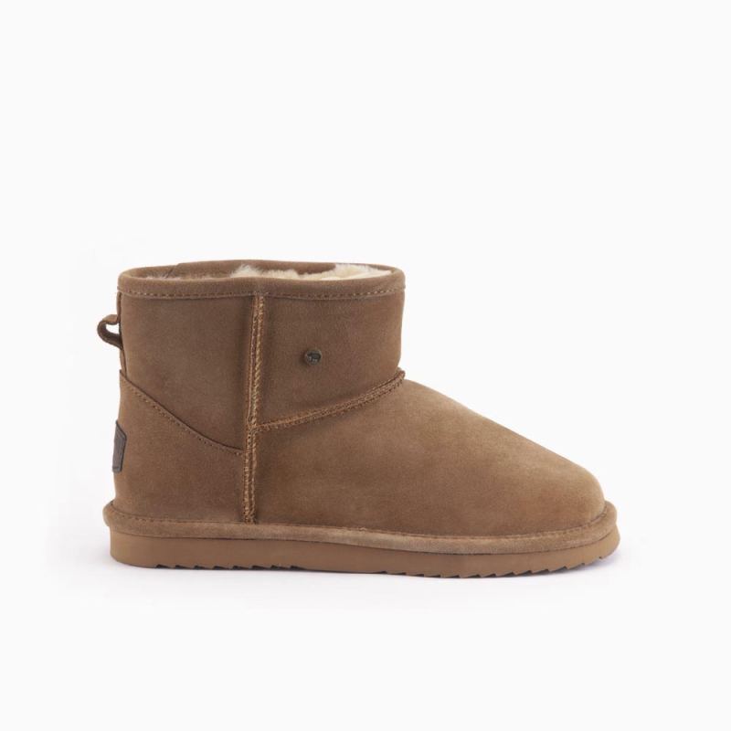 Warmbat Wallaby kinderen suède boot cognac