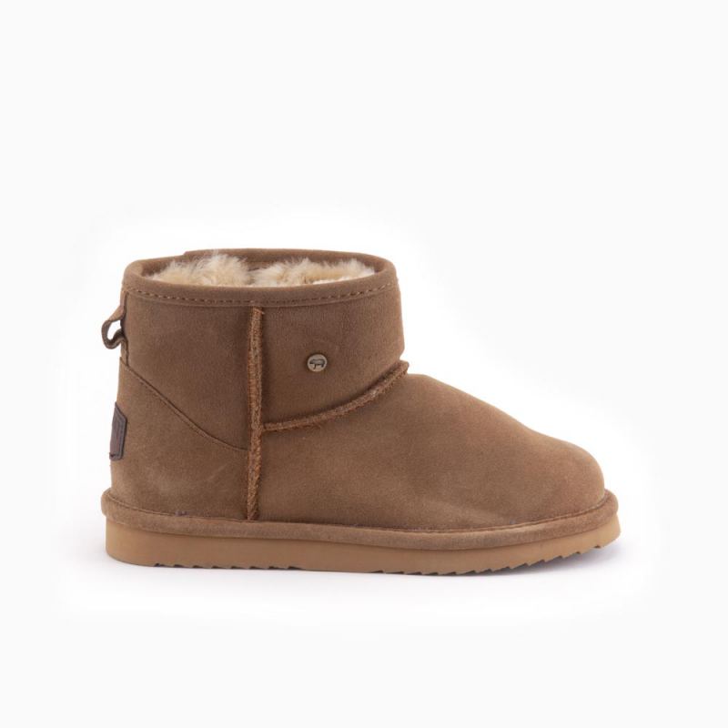 Warmbat Wallaby Kids Suède Boot Camel