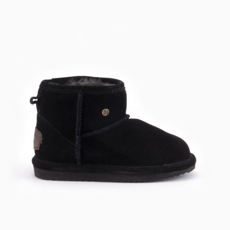Warmbat Wallaby kinderen suède boot black