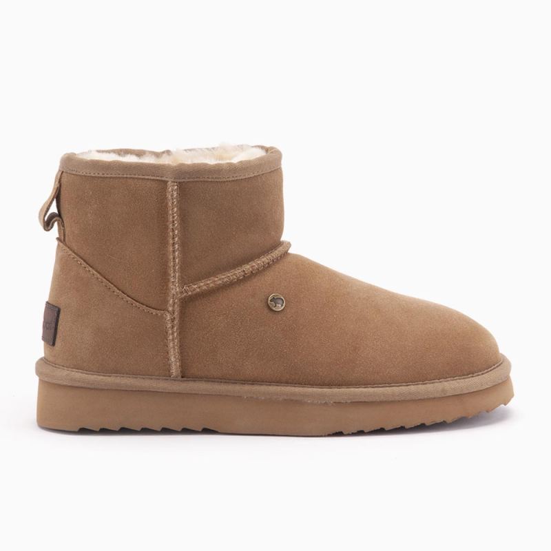 Warmbat Wallaby dames suède boot camel
