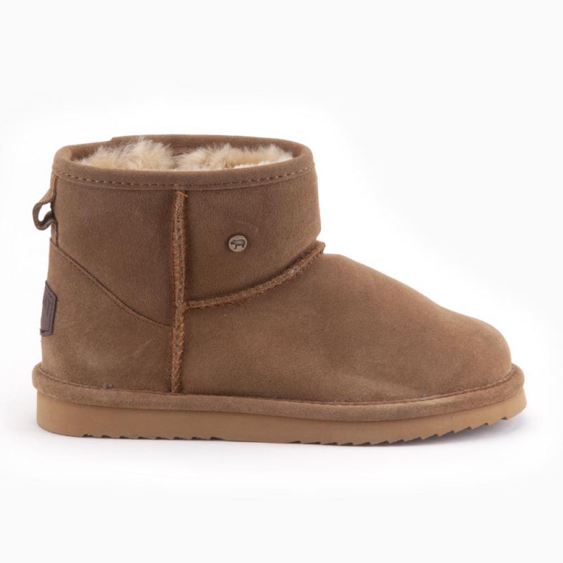 Warmbat Wallaby dames suède boot camel