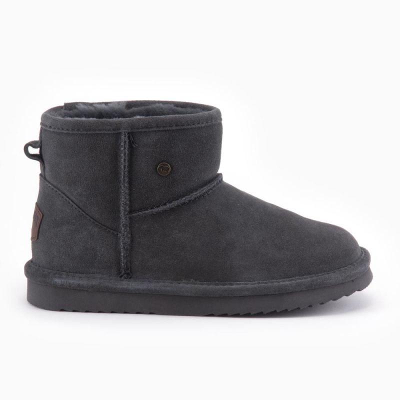 Warmbat Wallaby dames suède boot dark grey