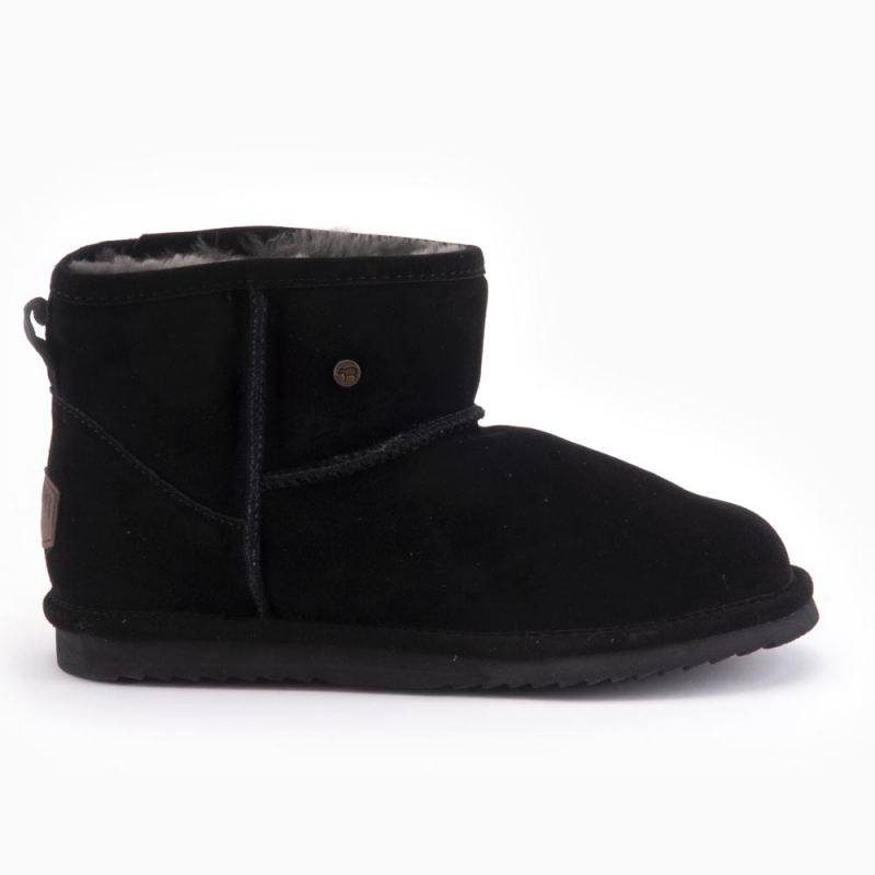 Warmbat Wallaby dames suède boot black