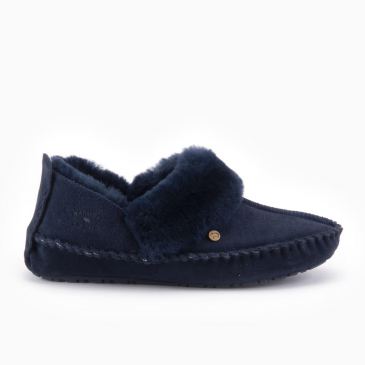 Warmbat Barrine dames suède dark navy 