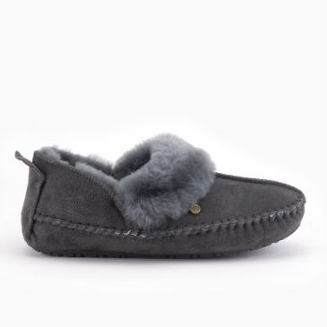 Warmbat Barrine dames suède dark grey 