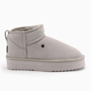 Warmbat Durack dames suède boot plateau cement 
