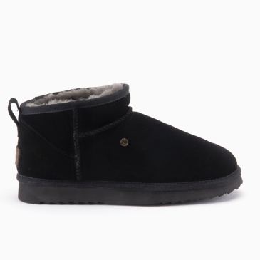 Warmbat Durack heren suède boot black 