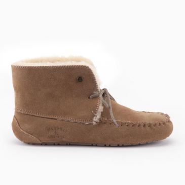 Warmbat Elm dames suède camel 