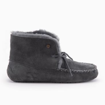 Warmbat Elm dames suède dark grey 
