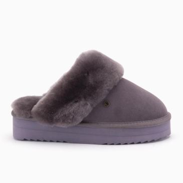 Warmbat Flurry dames suède plateau plum 