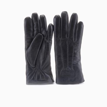 Warmbat leren dames handschoenen black  