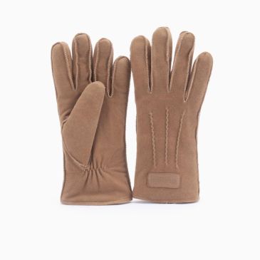 Warmbat dames handschoenen suède cognac 