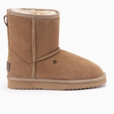 Warmbat Kangaroo dames suède boot camel 