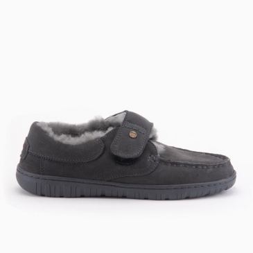 Warmbat Melton heren suède dark grey 