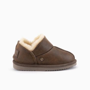 Warmbat Willow kinderen boot leather cracked brown 