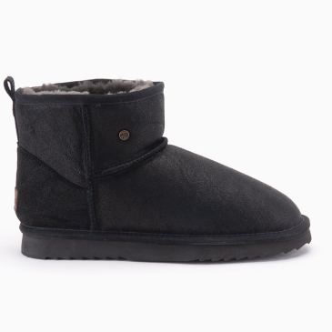 Warmbat Wallaby heren boot cracked leather black 