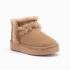 Warmbat Durack dames suède boot plateau wool camel 