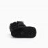 Warmbat Hay baby bootie with velcro strap Black 