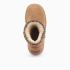 Warmbat Wallaby dames suède boot plateau tape cognac 