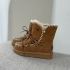 Warmbat Waturra dames suède lace boot cognac 